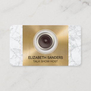 Speakers   Marble Gold Metal Business Card