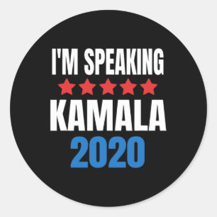Speaking Kamala Harris 2020 1  Classic Round Sticker