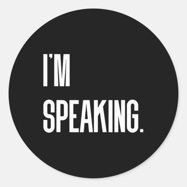 Speaking Kamala Harris Debate Quote  Classic Round Sticker (Front)