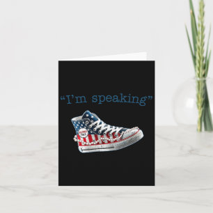 Speaking Kamala Harris President 2024 Usa Flag Sne Card