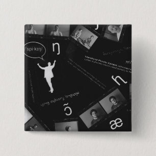 Speaking Photogram 15 Cm Square Badge