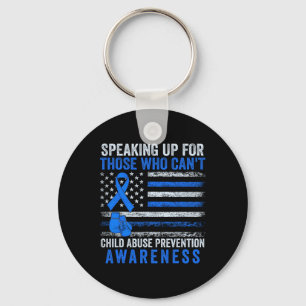 Speaking Up For Who Can't Child Abuse Awareness Bo Key Ring