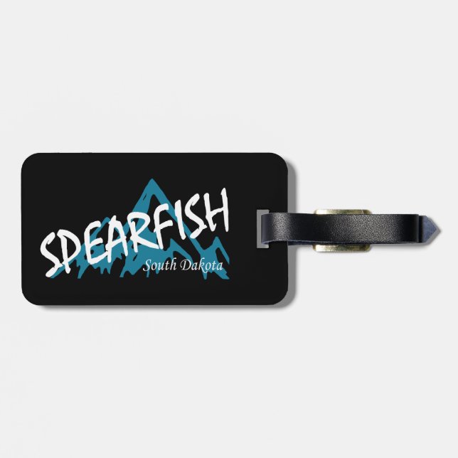 Spearfish South Dakota Mountain Luggage Tag (Back Horizontal)