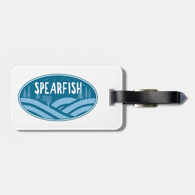 Spearfish South Dakota Outdoors Luggage Tag (Back Horizontal)