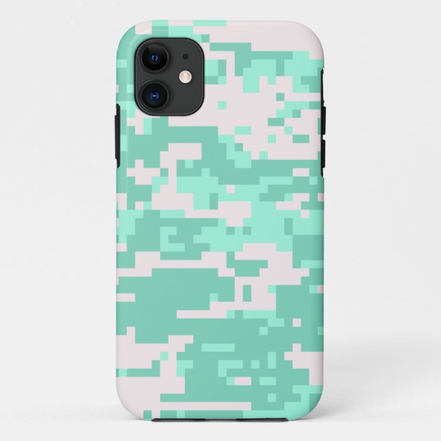 Spearmint Digital Camo Pattern Case-Mate iPhone Case (Back)