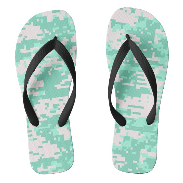 Spearmint Digital Camo Pattern Jandals (Footbed)