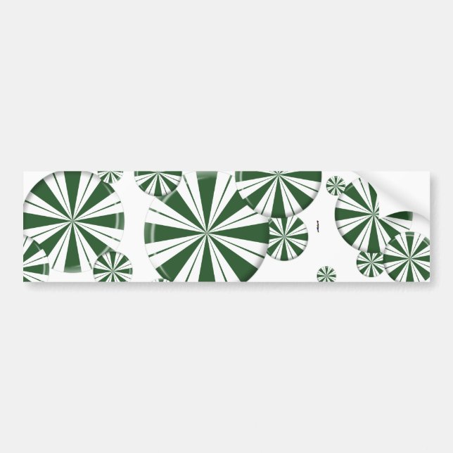 Spearmint Stripe Candy Bumper Sticker (Front)