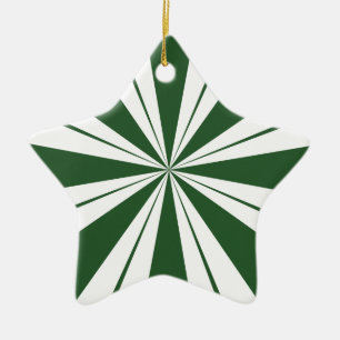 Spearmint Stripe Candy Ceramic Tree Decoration
