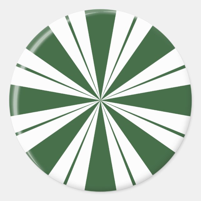 Spearmint Stripe Candy Classic Round Sticker (Front)