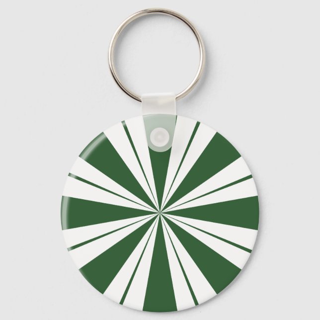 Spearmint Stripe Candy Key Ring (Front)