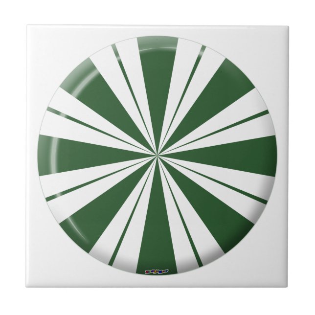 Spearmint Stripe Candy Tile (Front)