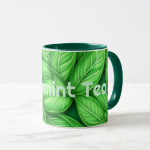 Spearmint Tea Generative Art Spearmint Leaves Mug