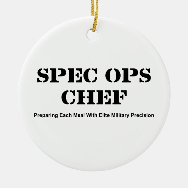 Spec Ops Chef Ceramic Tree Decoration (Front)