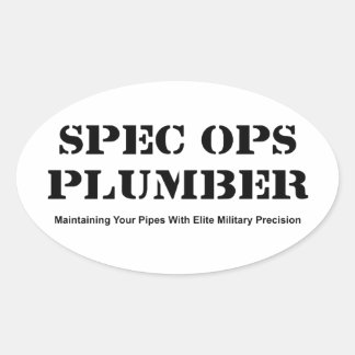 Spec Ops Plumber Oval Sticker