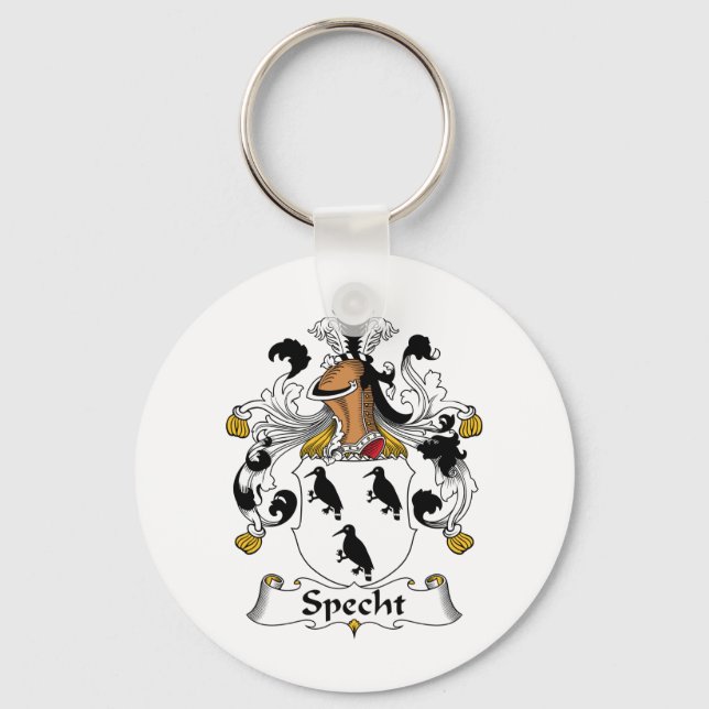 Specht Family Crest Key Ring (Front)