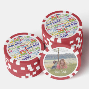 Special 100th Birthday Party Personalised Monogram Poker Chips