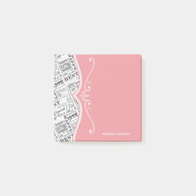 Special 18th Birthday Party Personalised Gifts Post-it Notes (Front)