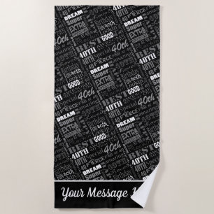 Special 40th Birthday Party Personalised Gifts Beach Towel