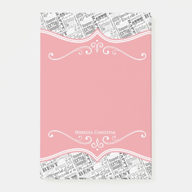 Special 45th Birthday Party Personalised Gifts Post-it Notes (Front)