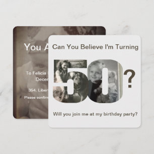 Special 50th Birthday Child Photo Party Invitation