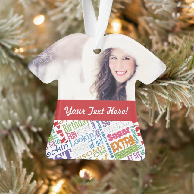 Special 50th Birthday Party Personalised Gifts Ornament (Tree)
