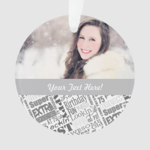 Special 75th Birthday Party Personalised Gifts Ornament