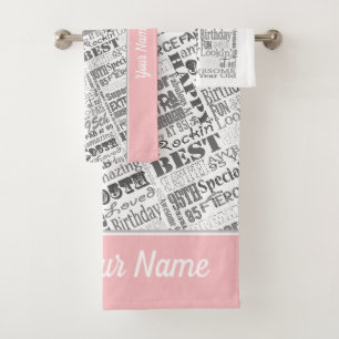 Special 95th Birthday Party Personalised Gifts  Bath Towel Set