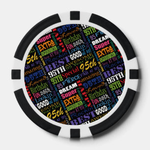 Special 95th Birthday Party Personalised Monogram Poker Chips