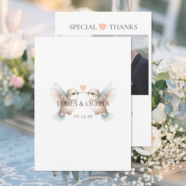 Special Add Photo Wedding Thank You Card (Creator Uploaded)