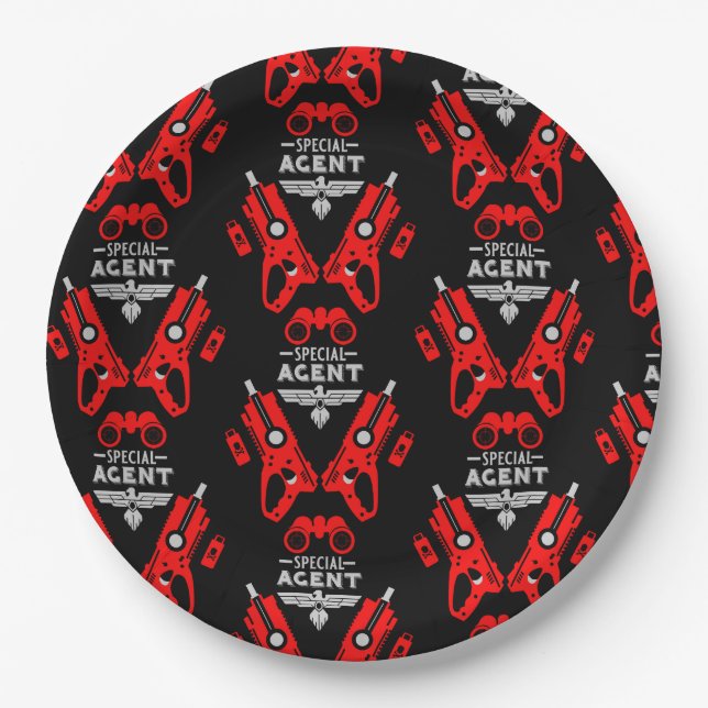 Special Agent Kid Paper Plate (Front)