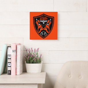 Special Agent Kid Square Wall Clock