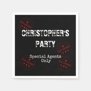 Special Agent - Spy Theme Top Secret Party Napkin