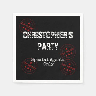 Special Agent - Spy Theme Top Secret Party Napkin