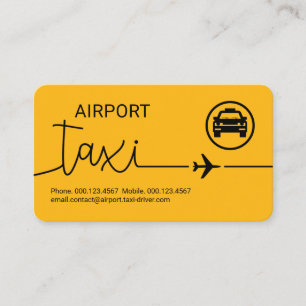 Special Airport Taxi Airplane Line Business Card