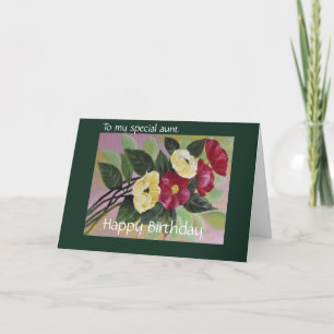 Special aunt floral/Birthday  Card