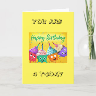 SPECIAL BALLOON WISHES ON *4th BIRTHDAY* CARD
