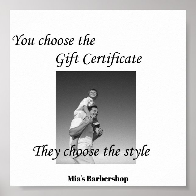 Special Beauty Salon Gift Certificate Poster (Front)