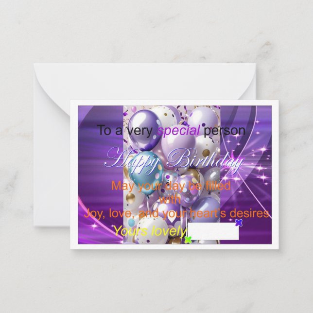 Special Birthday Cards (Front)