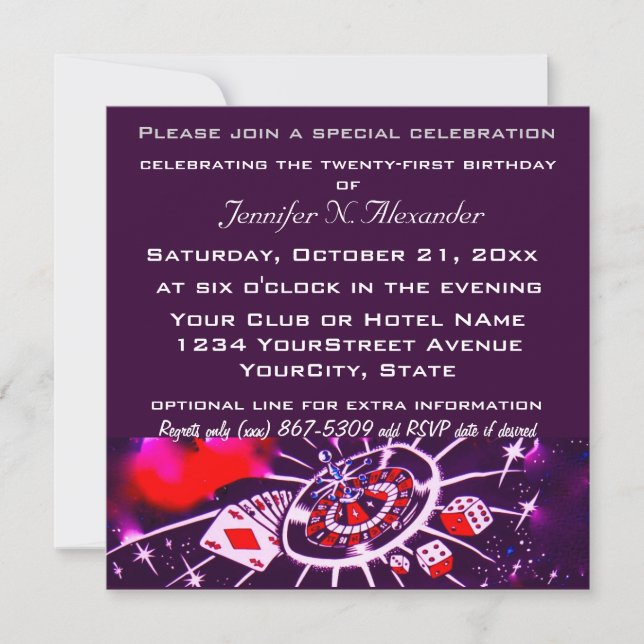 Special Birthday Celebration Invitation (Front)