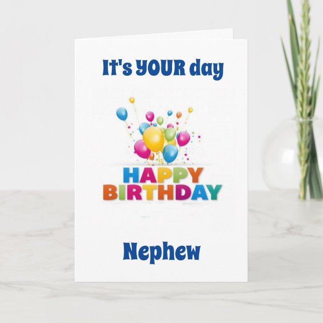 **SPECIAL BIRTHDAY** SPECIAL BOY "SPECIAL NEPHEW!! CARD (Front)