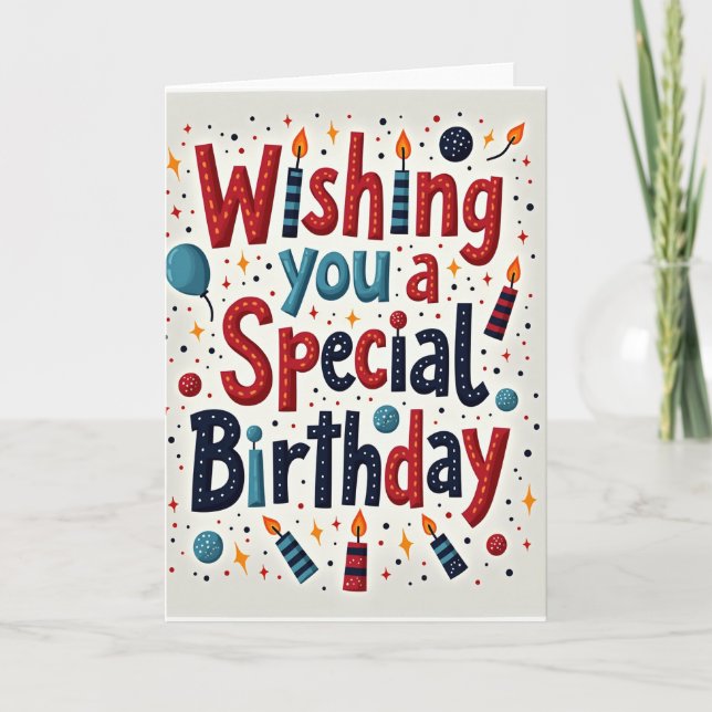 Special Birthday Typography Card (Front)