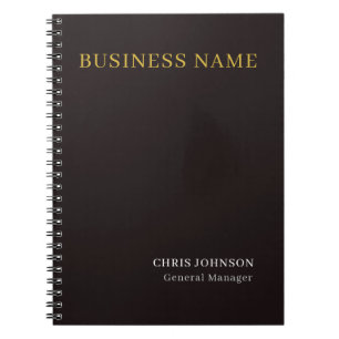 Special Black & Gold Color Plain Own Name Position Notebook