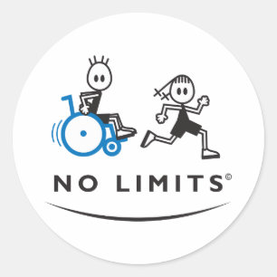 Special Boy with Running Girl Classic Round Sticker