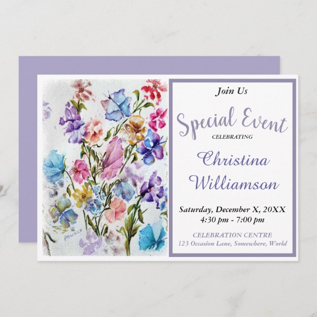 Special Brunch Celebration Invitation (Front/Back)