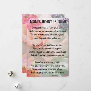Special card Tribute for Mum-Flat Holiday Card