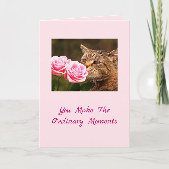 Special Cat Magical Valentine's Day Holiday Card (Front)