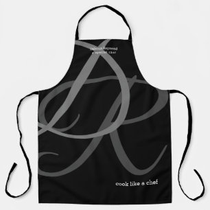 special chef monogram black apron