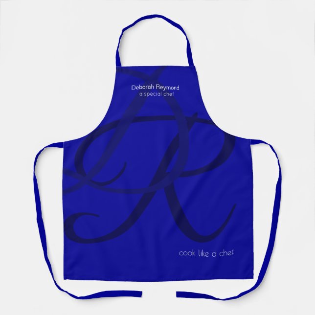 Special Chef Monogram Blue Apron (Front)