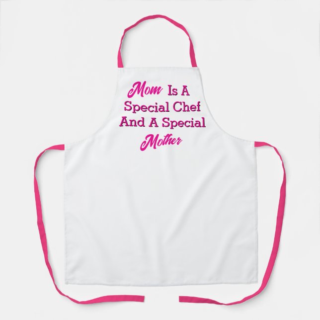 Special Chef Special Mother White Kitchen  Apron (Front)