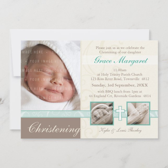SPECIAL CHRISTENING INVITES :: precious 1L (Front)